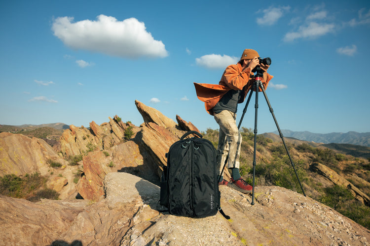 Kiboko 30L used by photographer shooting with Tripod at Vazquez Rocks, California